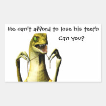 Dinosaur flossing sticker