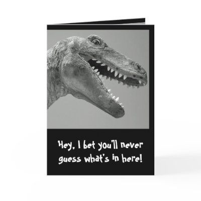Dinosaur Humour Card by danieljm