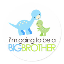 Dinosaur I'm Going to Be A Big Brother stickers
