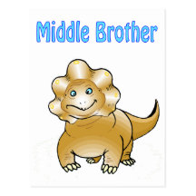 dinosaur middle brother postcard