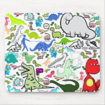 Dinosaur Montoge Mouse Mats