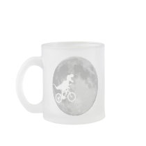 Dinosaur on a Bike In Sky With Moon Coffee Mugs
