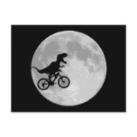 Dinosaur on a Bike In Sky With Moon