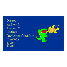 Dinosaur or Dragon Art by little t + Joseph Adams Business Cards