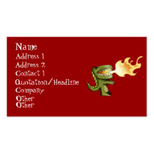 Dinosaur or Dragon kids art with Loston Wallace Business Cards