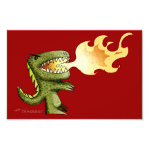 Dinosaur or Dragon kids art with Loston Wallace Photo Print