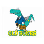 dinosaure drôle Toon de Dino de vieux os Carte Postale