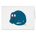 Dinosaure mignon de bleus layette carte de vœux