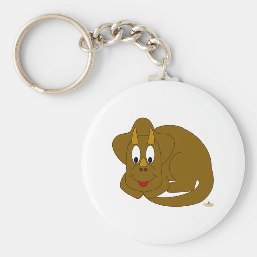 Dinosaure mignon de Brown de bébé Porte-clefs