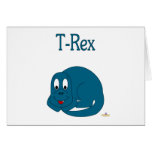 Dinosaure mignon T-Rex de bleus layette Carte De Vœux