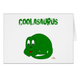 Dinosaure vert Coolasaurus de bébé mignon Cartes De Vœux