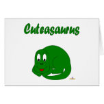 Dinosaure vert Cuteasaurus de bébé mignon Carte De Vœux