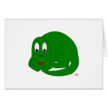 Dinosaure vert de bébé mignon carte de vœux
