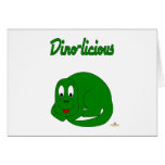 Dinosaure vert Dino-licious de bébé mignon Carte