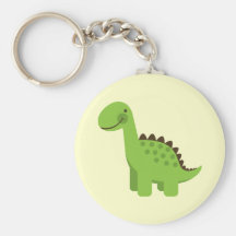 Dinosaure vert mignon porte-clefs