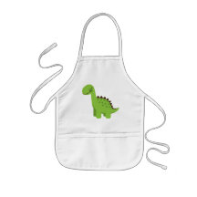 Dinosaure vert mignon tabliers