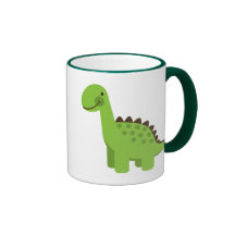 Dinosaure vert mignon tasses à café