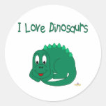 Dinosaures mignons d'amour de lt dinosaure vert I  Autocollants
