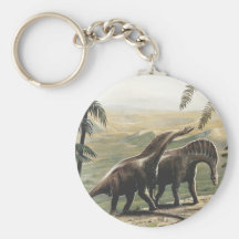 Dinosaures vintages d'Amargasaurus avec des arbres Porte-clefs