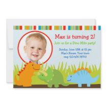 Dinosaurs Dino Photo Birthday Party Invitations