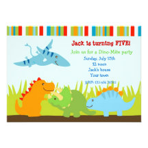 Dinosaurs Dino Photo Birthday Party Invitations