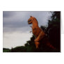 Dinosaurs roaming the earth greeting cards
