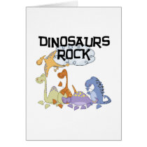 Dinosaurs Rock Tshirts and Gifts Card