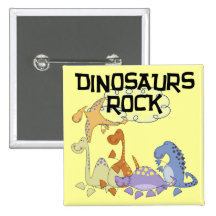 Dinosaurs Rock Tshirts and Gifts Pins