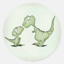 Dinosaurs Round Sticker