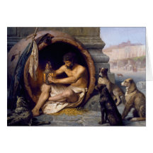 Diogène a entouré par des chiens - par Jean Léon G Carte De Vœux