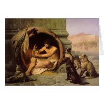 "Diogenes" Greeting Card