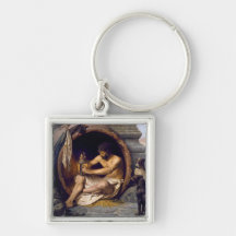 Diogenes Surrounded by Dogs - by Jean Leon Gerome Key Chains