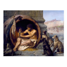 Diogenes Surrounded by Dogs - by Jean Leon Gerome Postcard