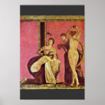Dionysiac Frieze With Whipped Girls And Bacchante Print