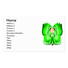 Diopside Butterfly Princess Business Card Templates