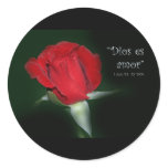 Dios es Amor Etiqueta Engomada Round Stickers