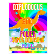 Diplodocus 500 Power Super Dino Points for You! Postcards