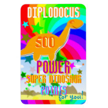 Diplodocus 500 Power Super Dinosaur Points for You Magnets