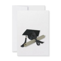 Diploma and Graduation Cap ( Mortar Board ) Custom Invitation