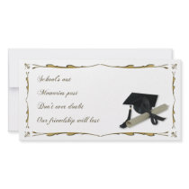 Diploma and Graduation Cap ( Mortar Board ) Photo Card Template