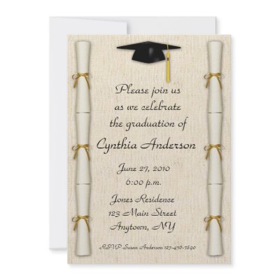 Diploma Border Graduation Invitation by StarStock