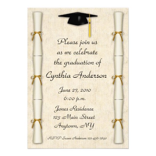 Diploma Border Graduation Invitation