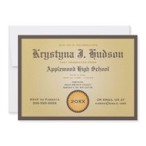 Diploma - Degree Graduation Party Invitation