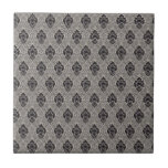 Diplomatic Damask Gray Ceramic Tiles