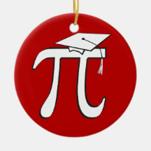 Diplômé drôle de diplômé des maths pi (unilatéral) décoration pour sapin de noël