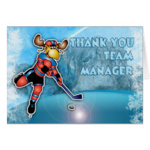 Directeur d'équipe de hockey de glace de Merci Cartes