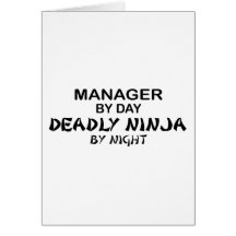 Directeur Ninja mortel par nuit Cartes De Vœux