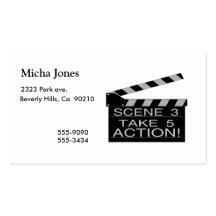 Directeurs Clapboard d'action Cartes De Visite Professionnelles