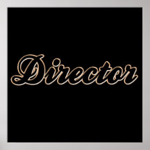 Director Baseball Style Posters
