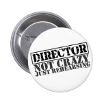 Director: Not Crazy Just Rehearsing Pinback Button